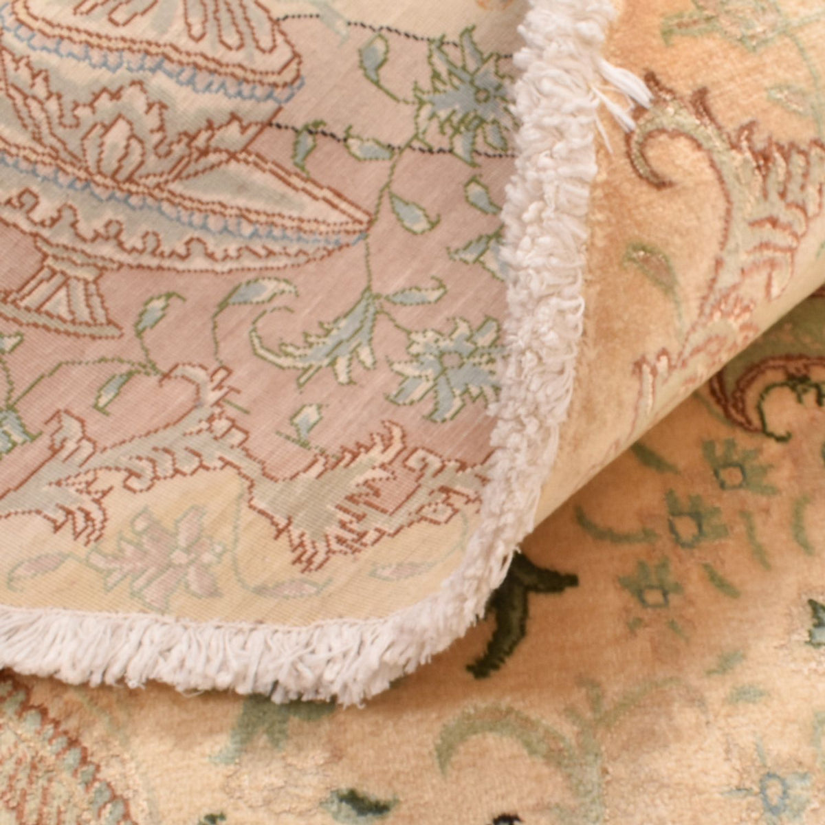 Persisk matta - Tabriz - Royal runt  - 200 x 200 cm - beige