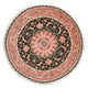 Persisk matta - Tabriz - Premium runt  - 250 x 250 cm - mörkblå