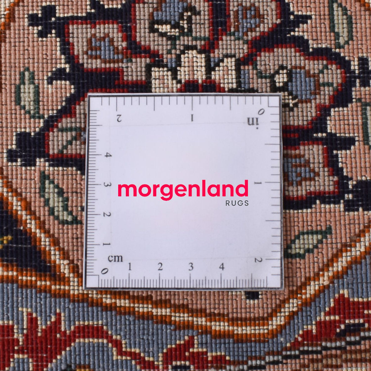 Persisk matta - Tabriz - Royal runt  - 250 x 250 cm - ljusröd