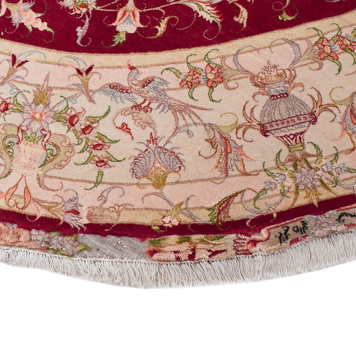 Persisk matta - Tabriz - Royal runt  - 245 x 245 cm - röd