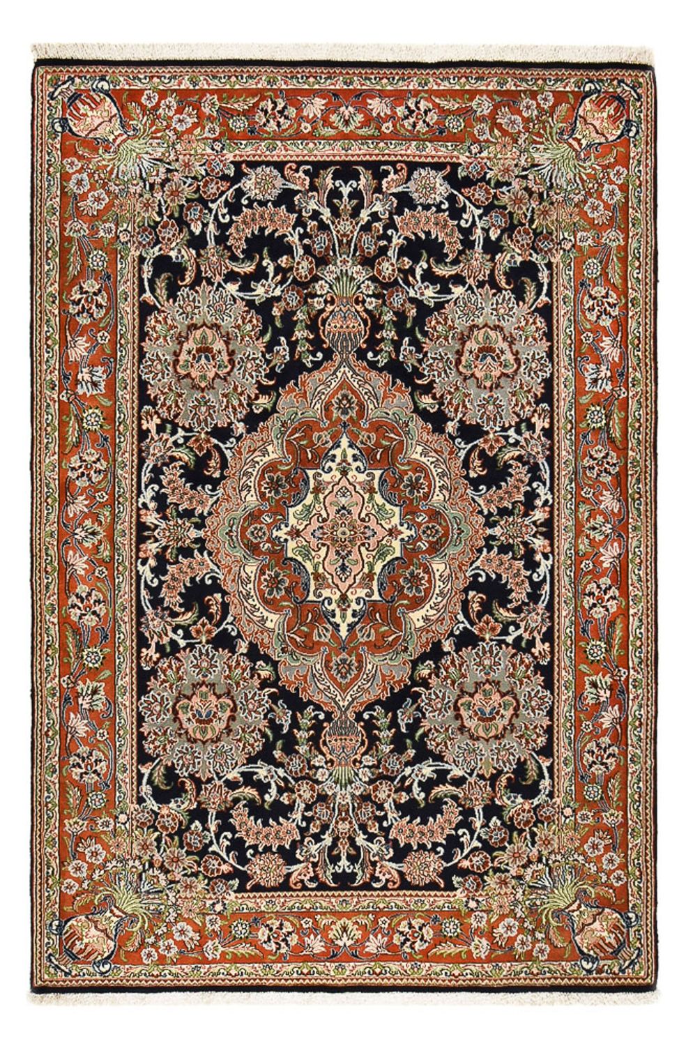 Persisk matta - Ghom - Kunglig - 208 x 137 cm - mörk beige