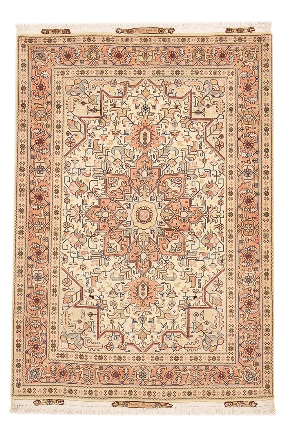 Persisk matta - Tabriz - Royal - 151 x 106 cm - ljusbeige