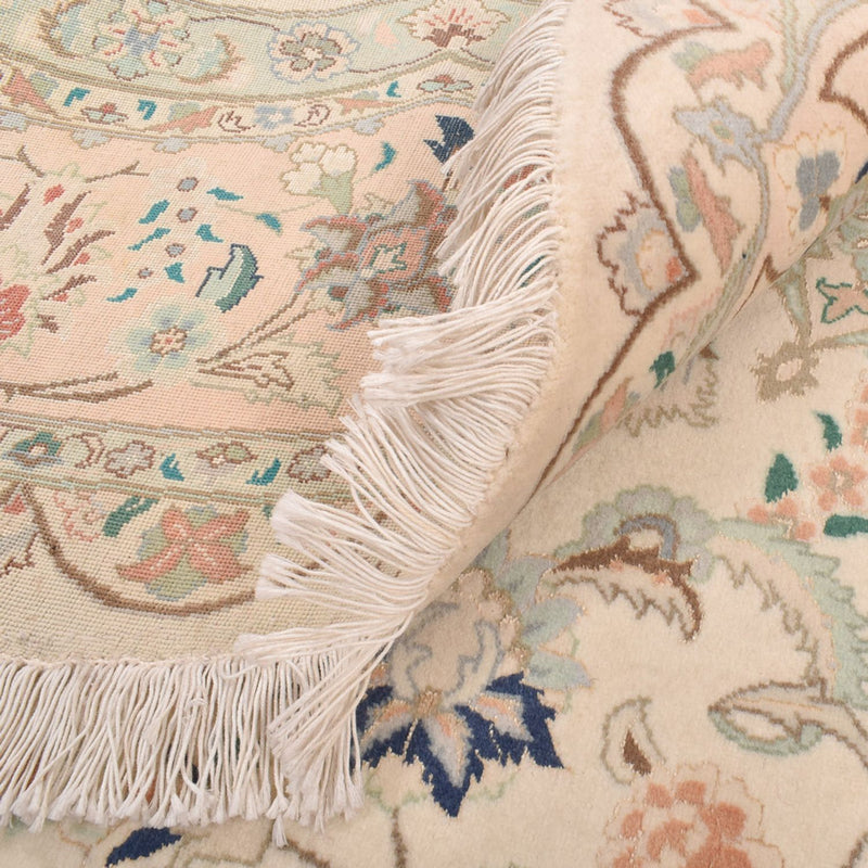 Persisk matta - Tabriz - Royal runt  - 200 x 200 cm - sand