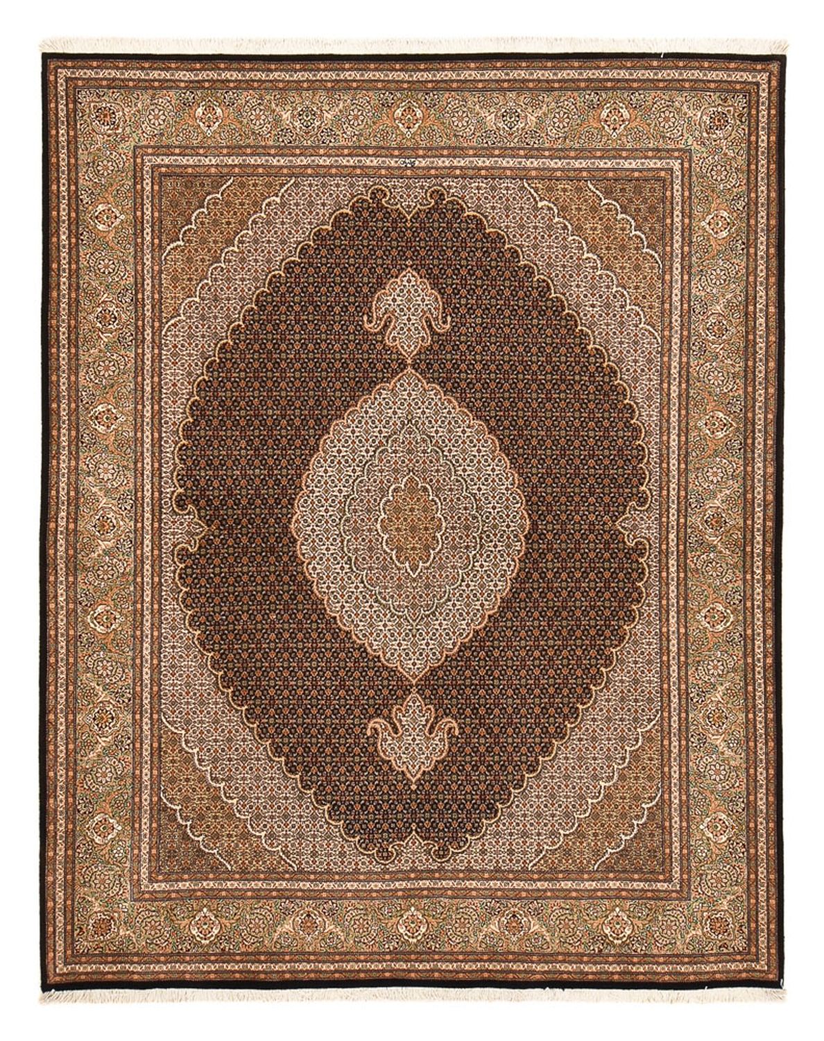 Persisk matta - Tabriz - Royal - 250 x 202 cm - mörkbrun