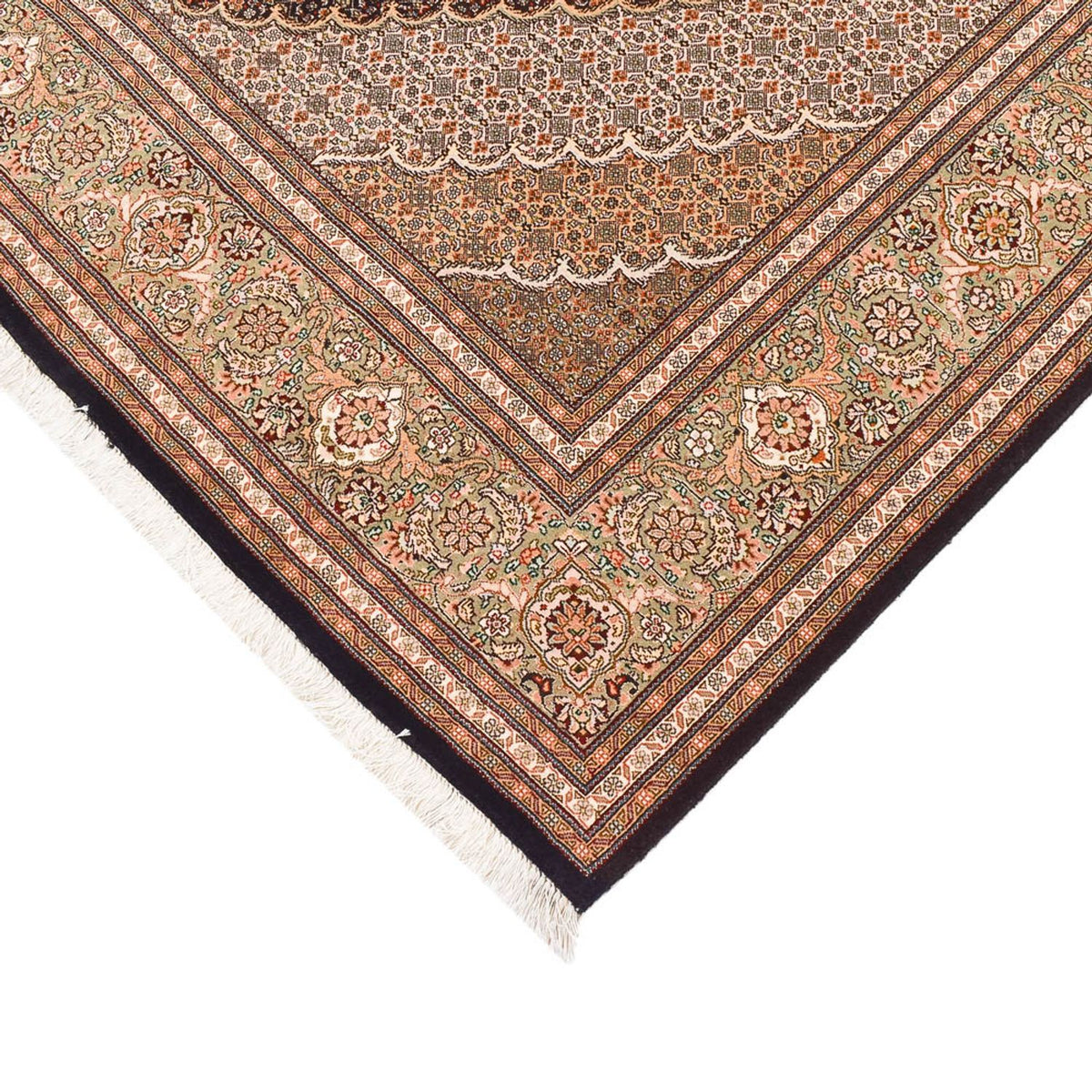 Persisk matta - Tabriz - Royal - 250 x 202 cm - mörkbrun