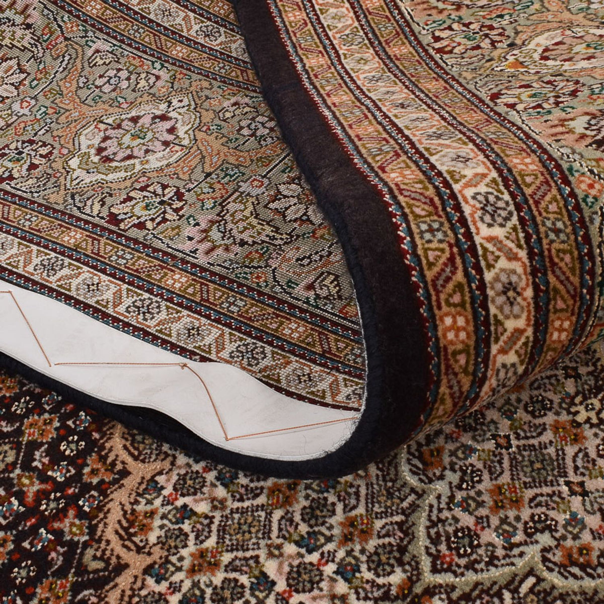 Persisk matta - Tabriz - Royal - 250 x 202 cm - mörkbrun