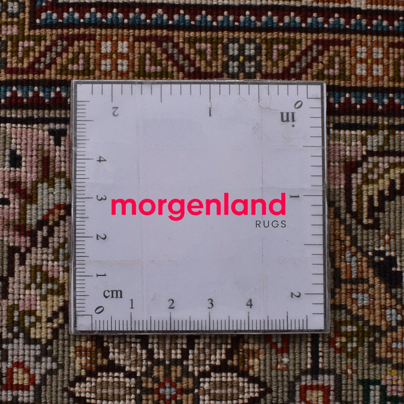 Persisk matta - Tabriz - Royal - 250 x 202 cm - mörkbrun