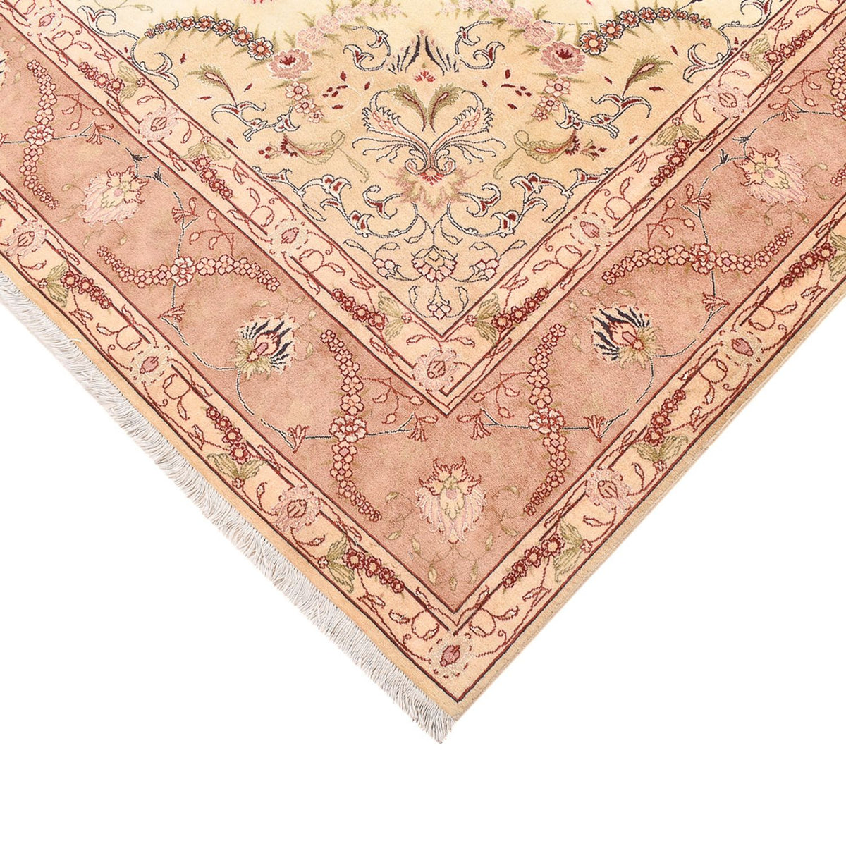 Persisk matta - Tabriz - Royal - 300 x 200 cm - ljusbeige