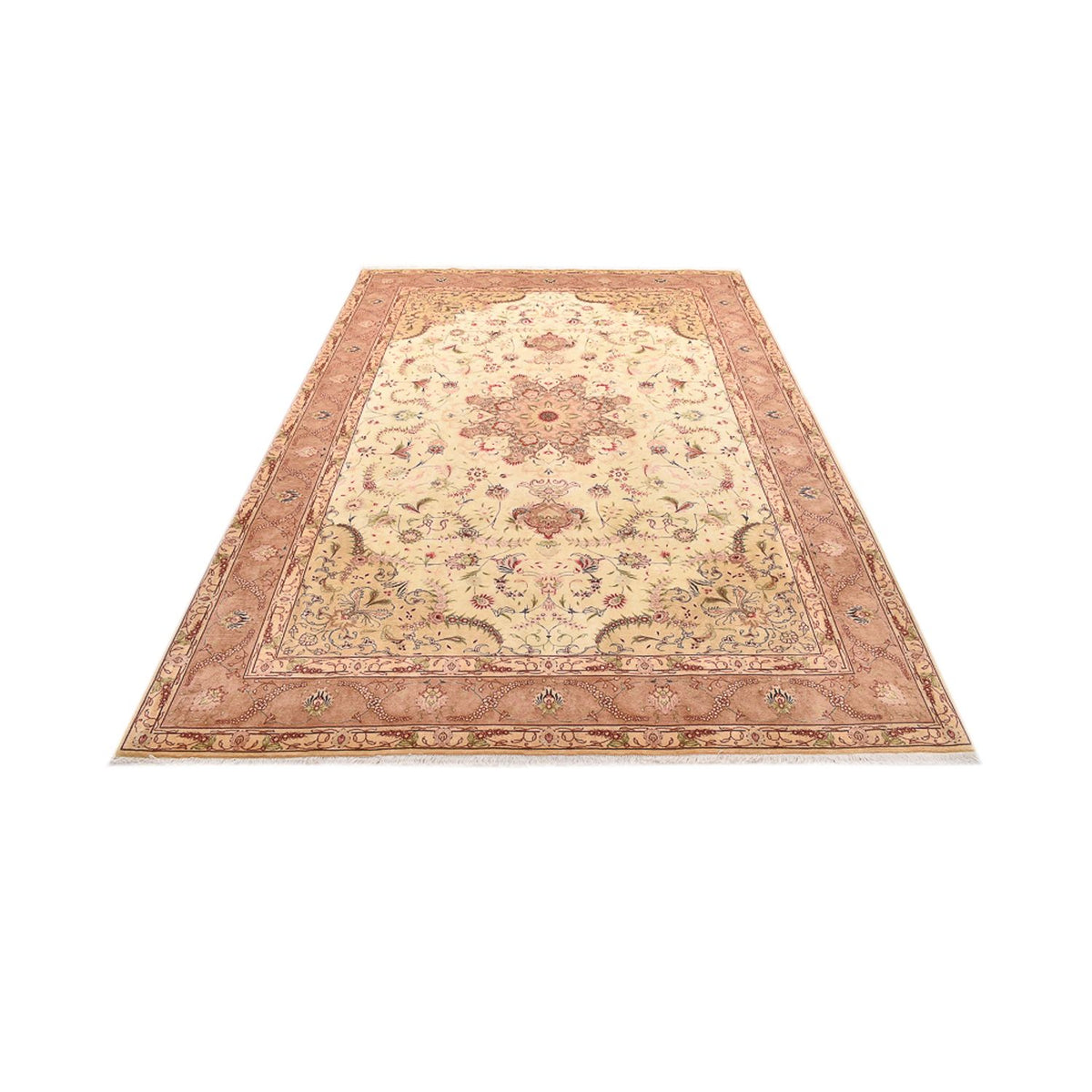 Persisk matta - Tabriz - Royal - 300 x 200 cm - ljusbeige