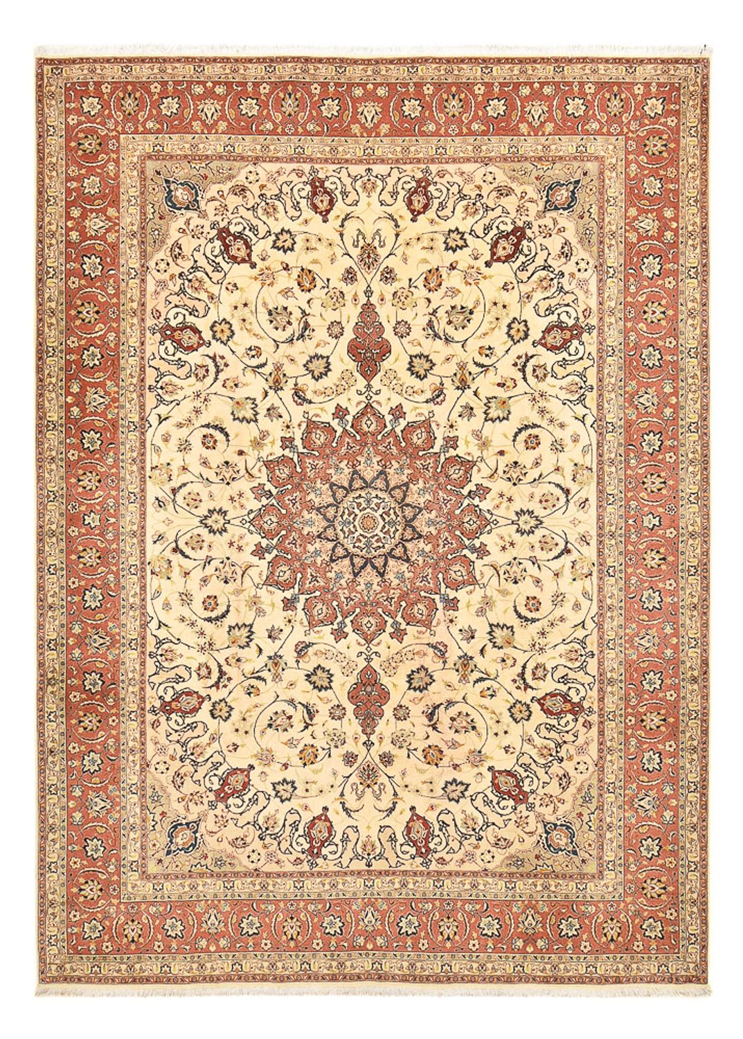 Persisk matta - Tabriz - Royal - 358 x 250 cm - ljusbeige