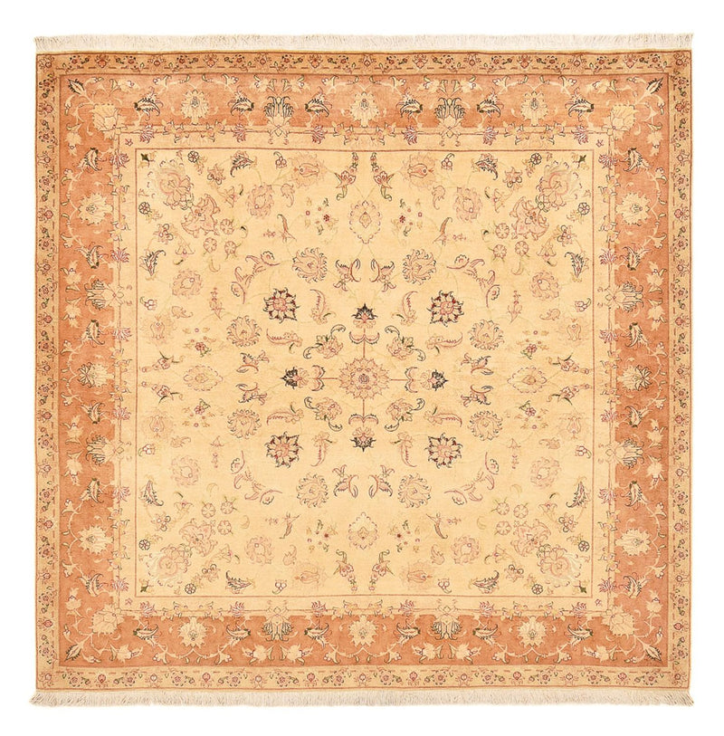 Persisk matta - Tabriz - Royal kvadrat  - 207 x 202 cm - ljusbeige
