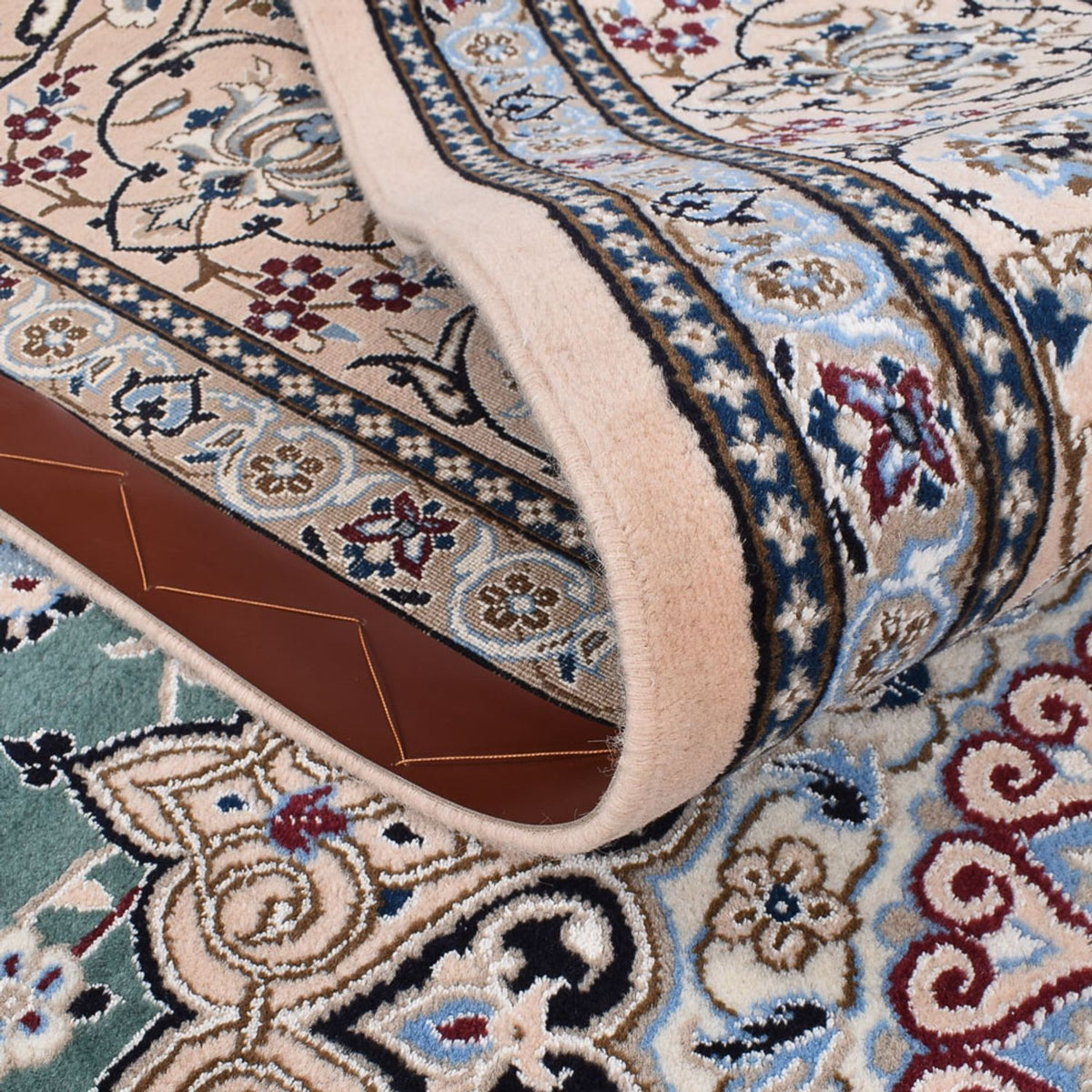 Persisk matta - Nain - Royal - 353 x 242 cm - ljusgrön