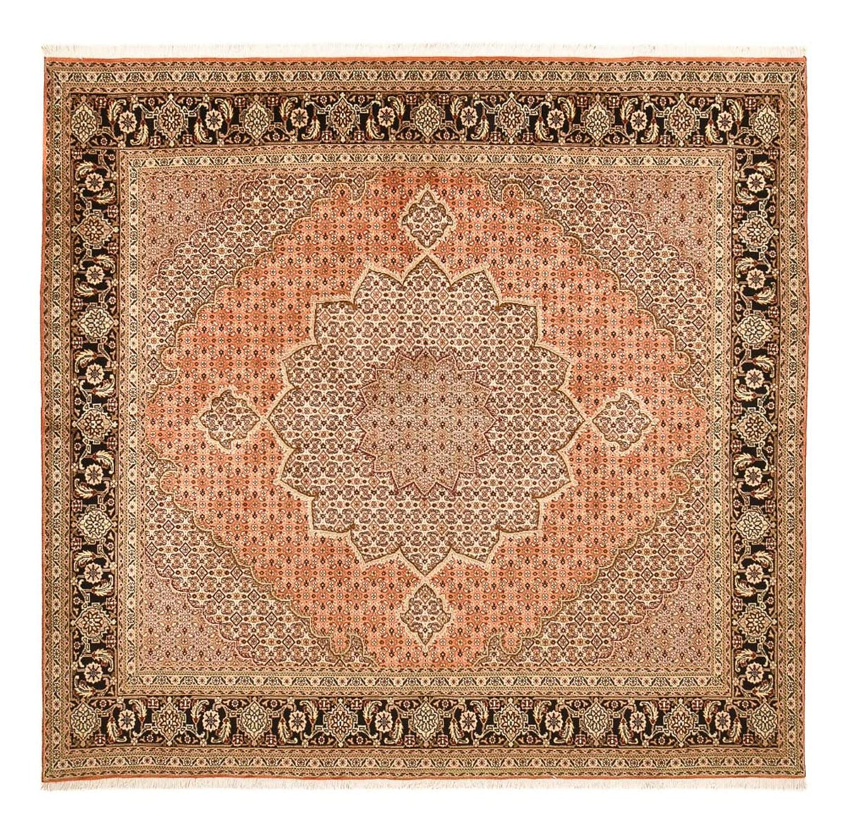 Persisk matta - Tabriz - Royal kvadrat  - 253 x 245 cm - mörk beige