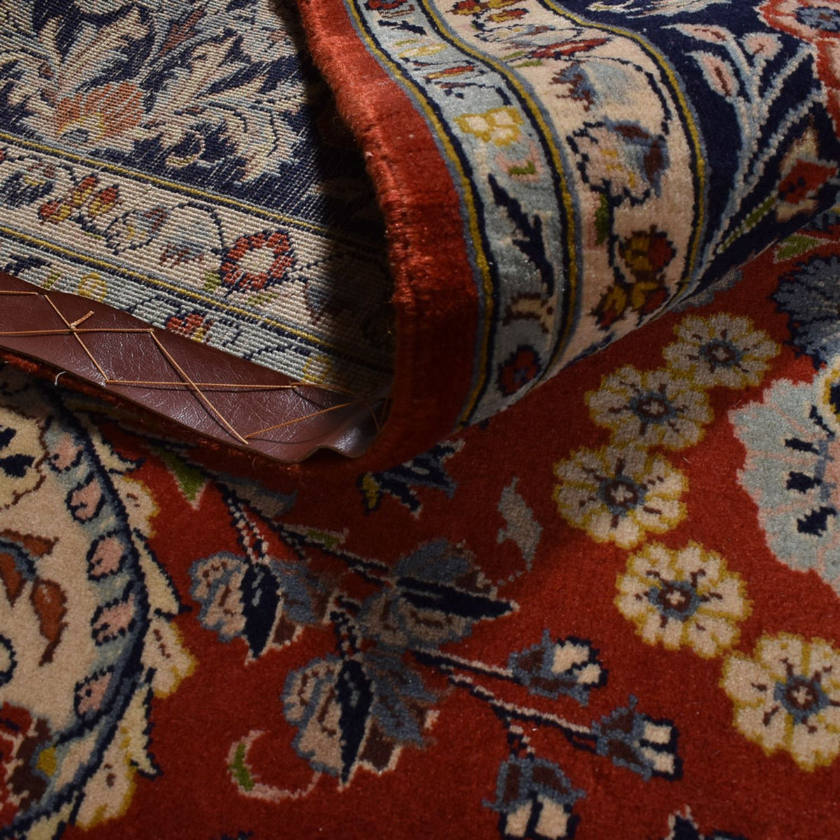 Persiska mattor - Keshan - 288 x 208 cm - mörkröd