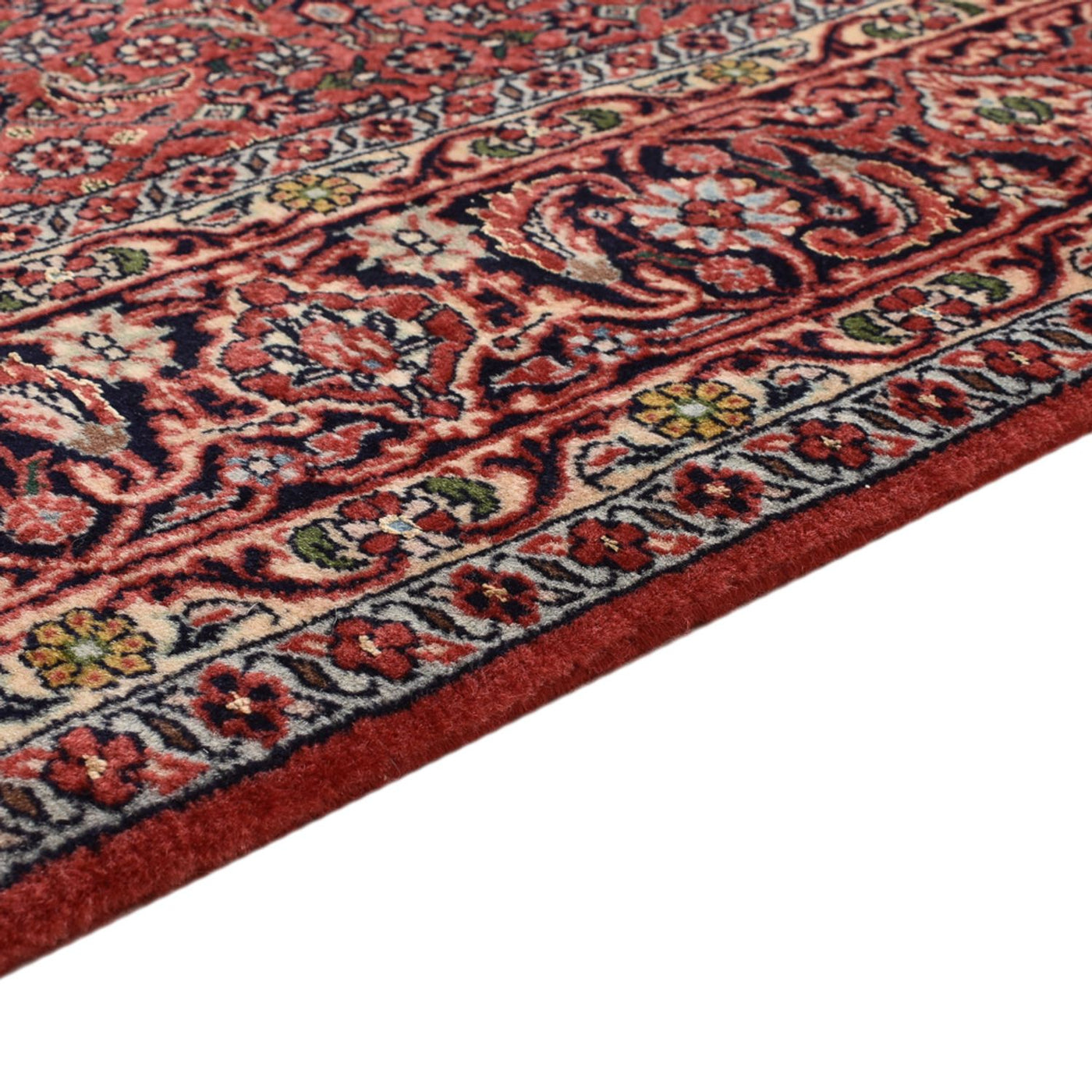 Persisk matta - Bijar - 195 x 132 cm - mörkröd