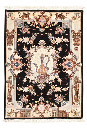 Persisk matta - Tabriz - Royal - 90 x 60 cm - flerfärgad