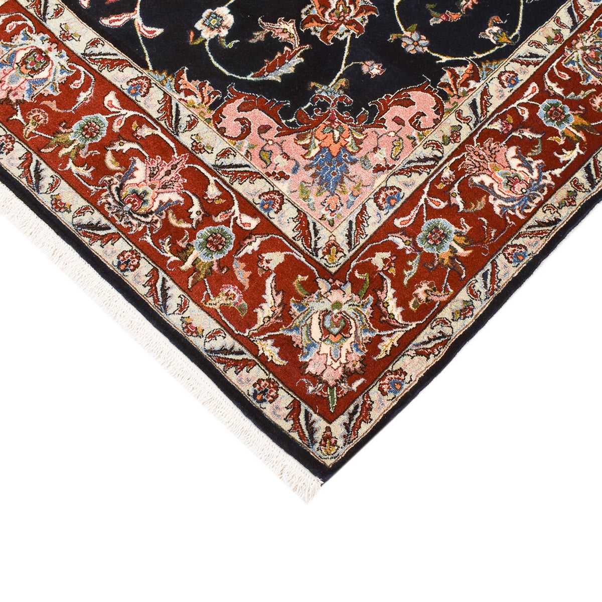 Persisk matta - Ghom - 180 x 140 cm - mörkblå