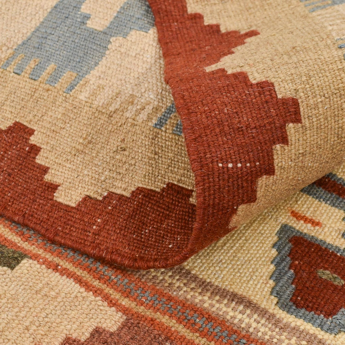 Kelim Carpet - orientalisk matta - 147 x 110 cm - flerfärgad