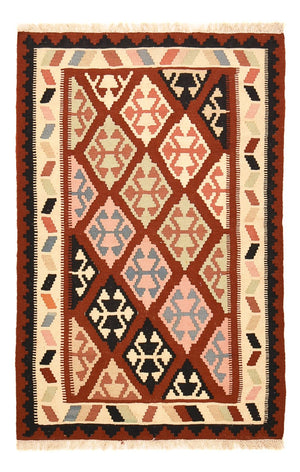Kelim Carpet - orientalisk matta - 153 x 100 cm - flerfärgad