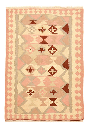 Kelim Carpet - orientalisk matta - 145 x 100 cm - flerfärgad