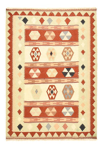 Kelim Carpet - orientalisk matta - 145 x 100 cm - flerfärgad