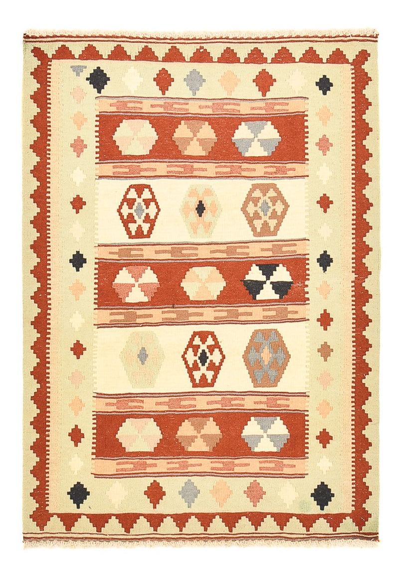 Kelim Carpet - orientalisk matta - 145 x 100 cm - flerfärgad