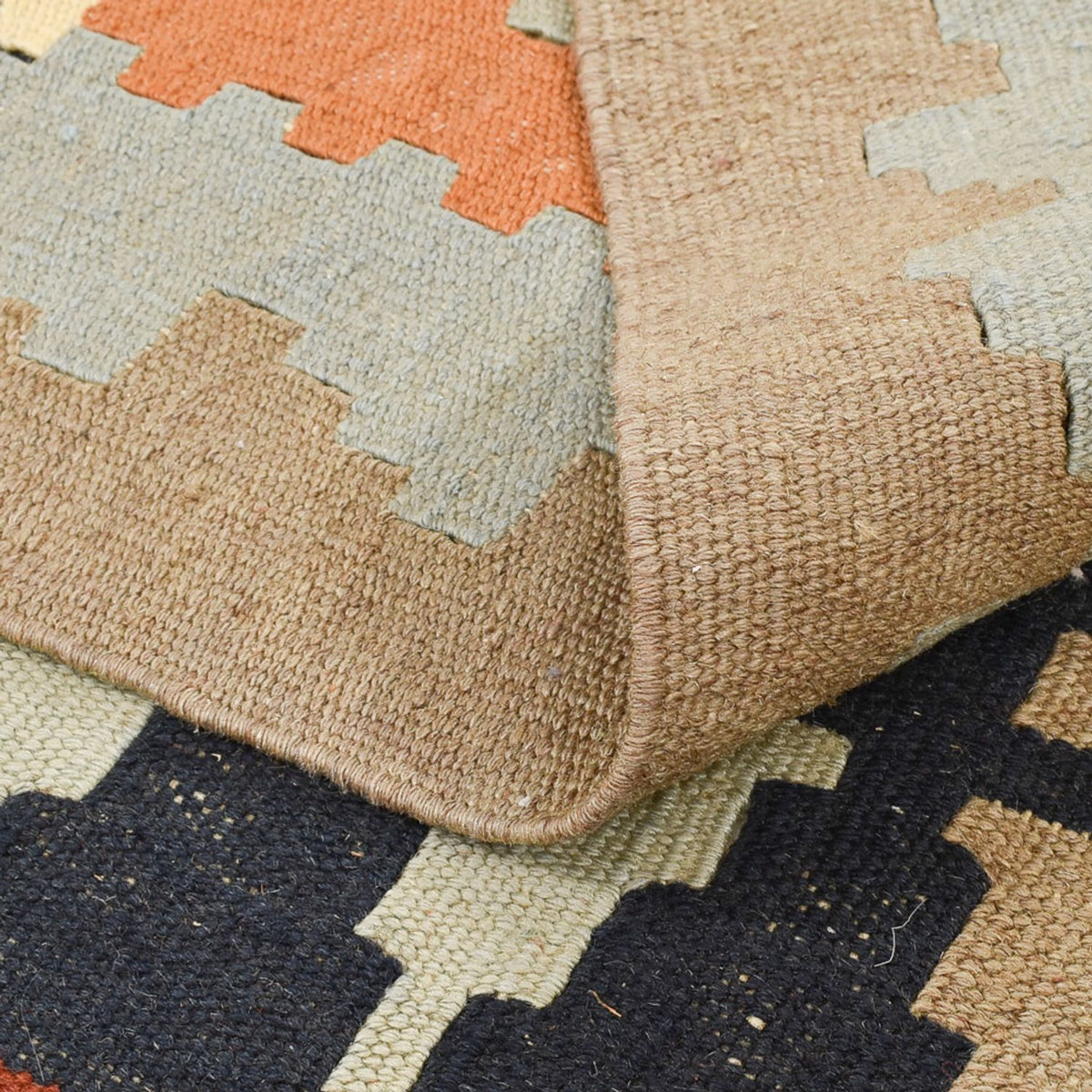 Kelim Carpet - orientalisk matta - 147 x 100 cm - flerfärgad