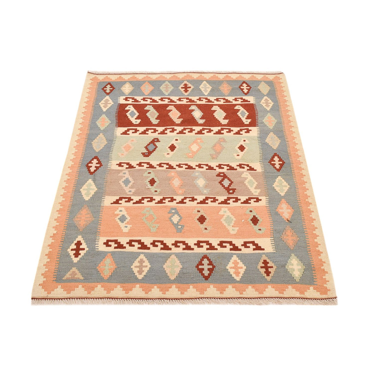 Kelim Carpet - orientalisk matta - 143 x 102 cm - flerfärgad