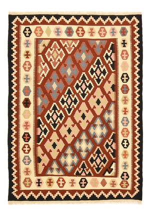 Kelim Carpet - orientalisk matta - 150 x 106 cm - flerfärgad