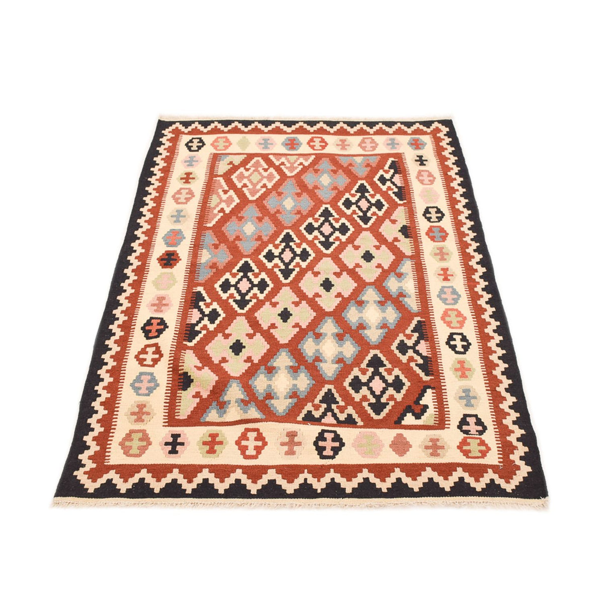Kelim Carpet - orientalisk matta - 150 x 106 cm - flerfärgad