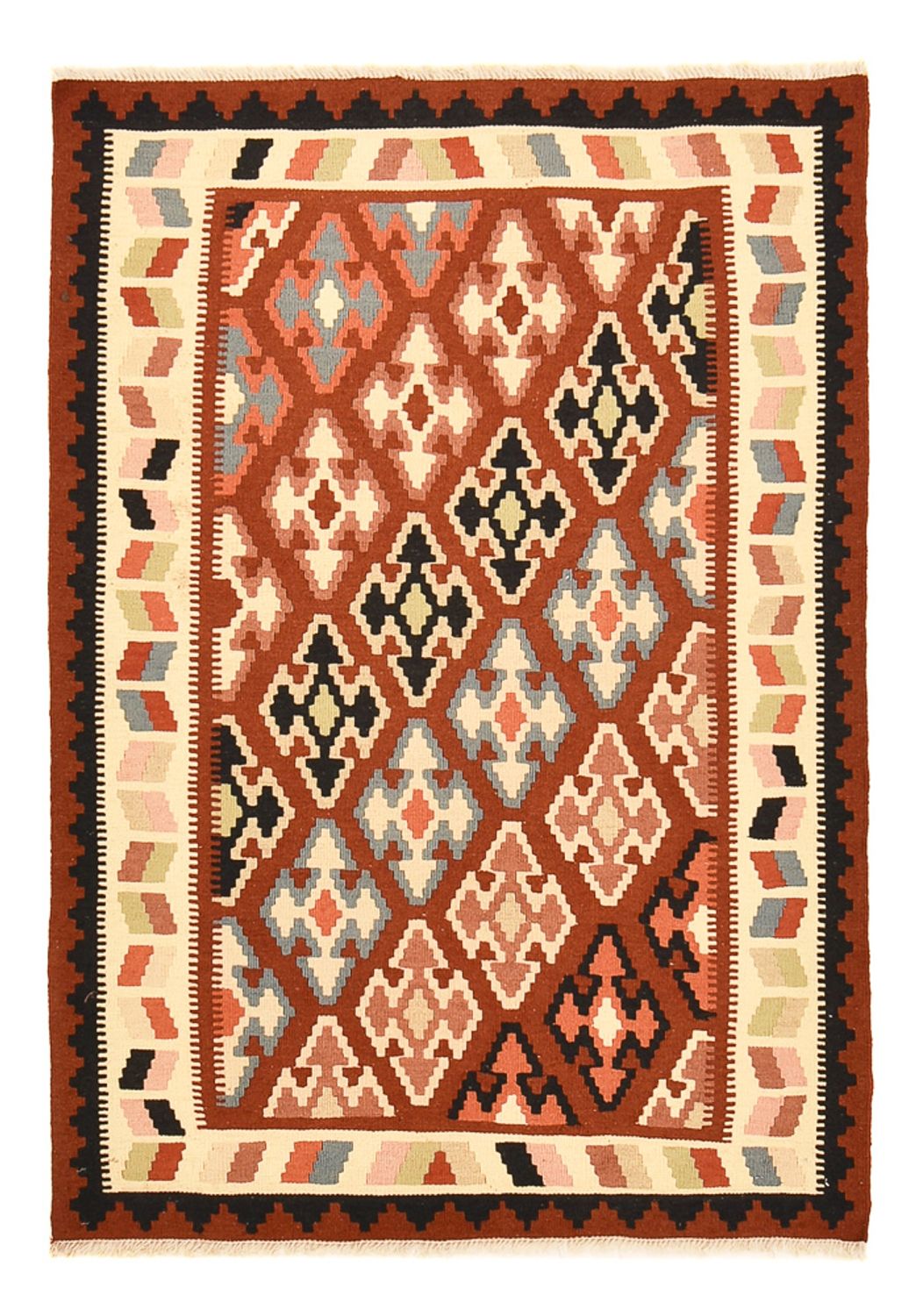 Kelim Carpet - orientalisk matta - 145 x 105 cm - flerfärgad