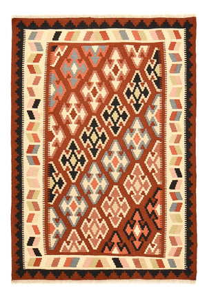 Kelim Carpet - orientalisk matta - 145 x 105 cm - flerfärgad