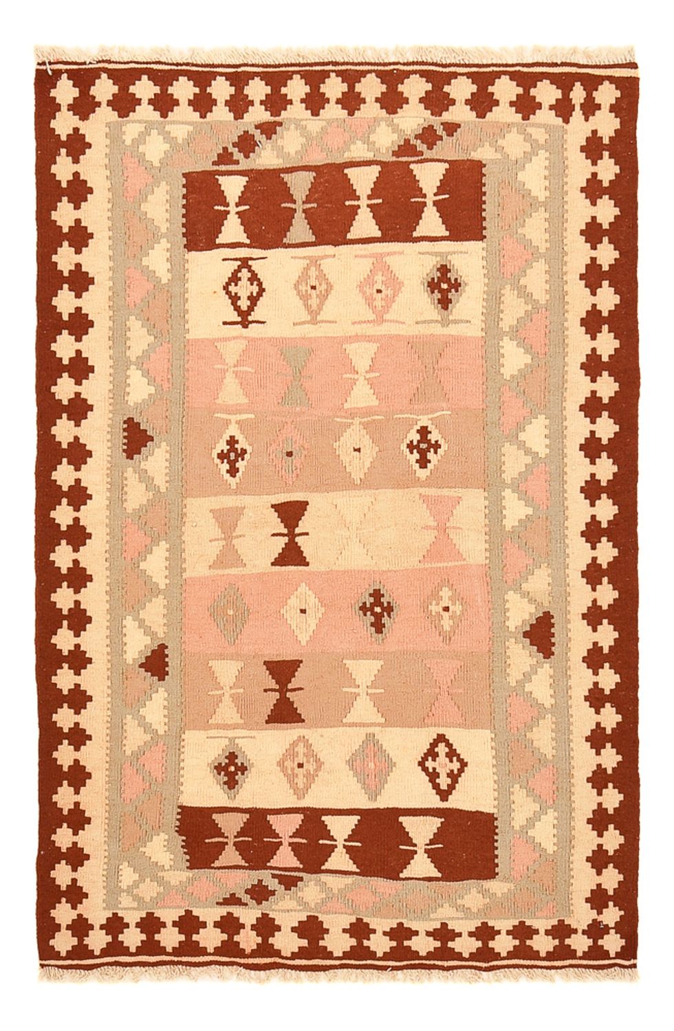 Kelim Carpet - orientalisk matta - 147 x 100 cm - flerfärgad