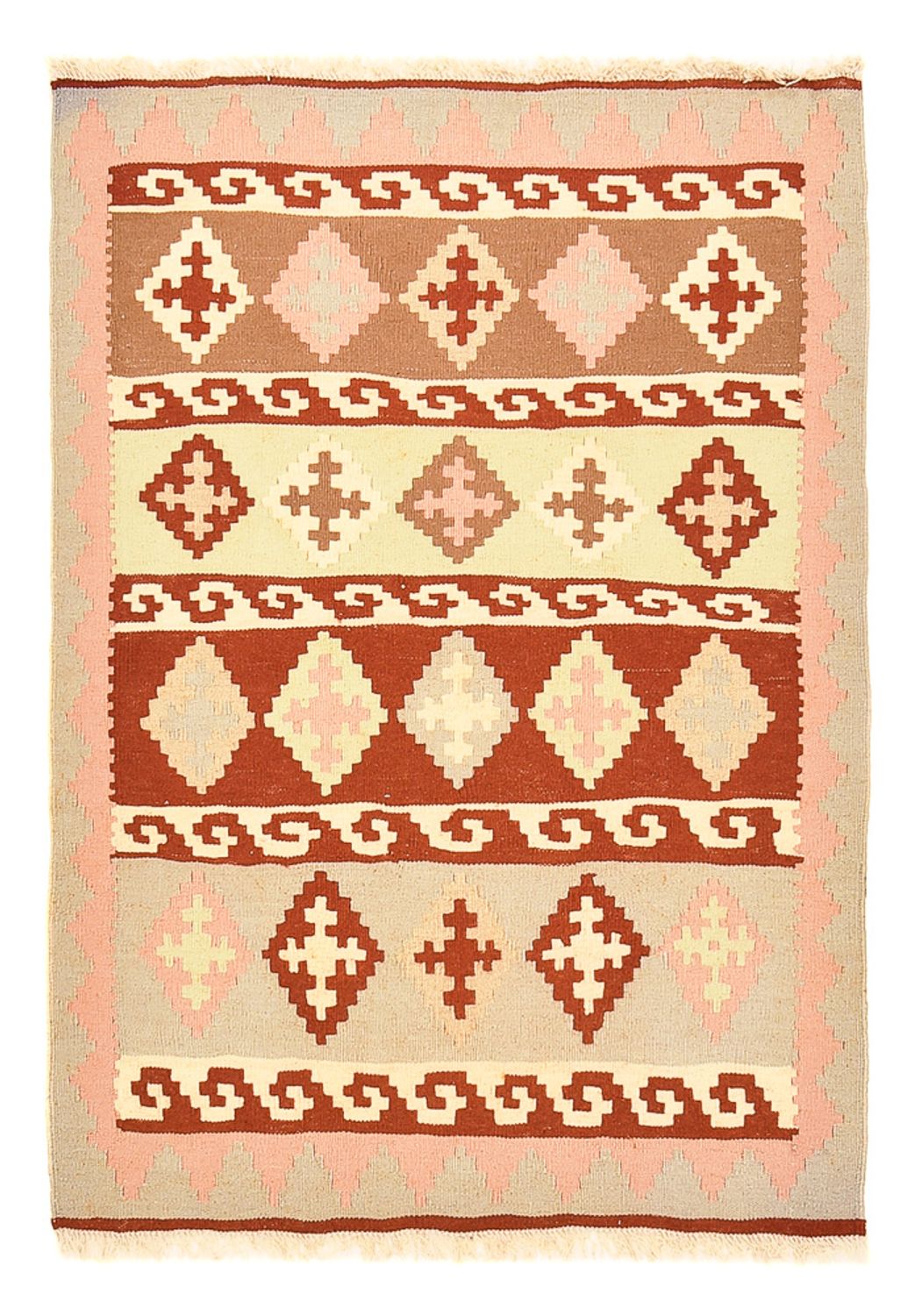 Kelim Carpet - orientalisk matta - 137 x 98 cm - flerfärgad