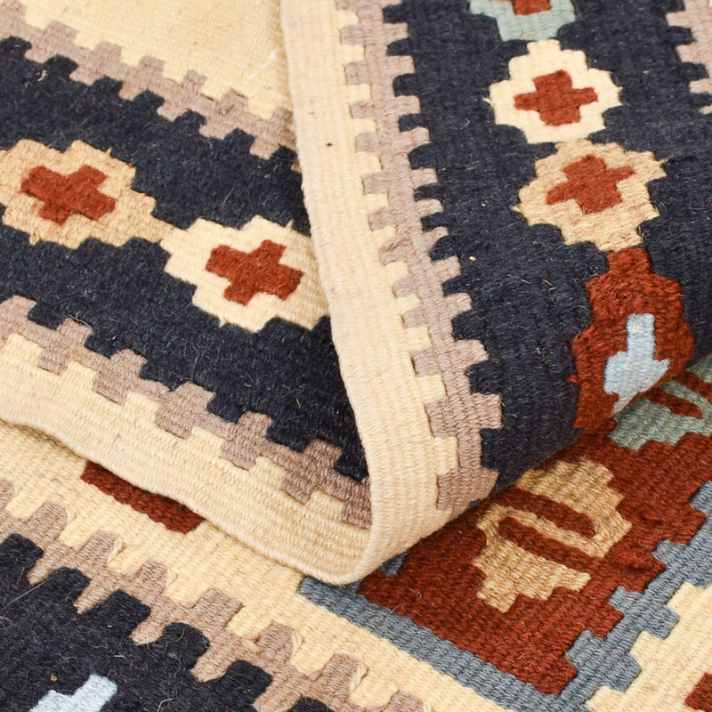 Kelim Carpet - orientalisk matta - 145 x 111 cm - flerfärgad