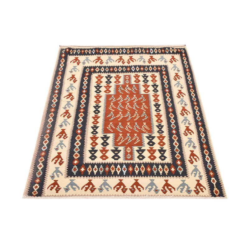 Kelim Carpet - orientalisk matta - 145 x 111 cm - flerfärgad
