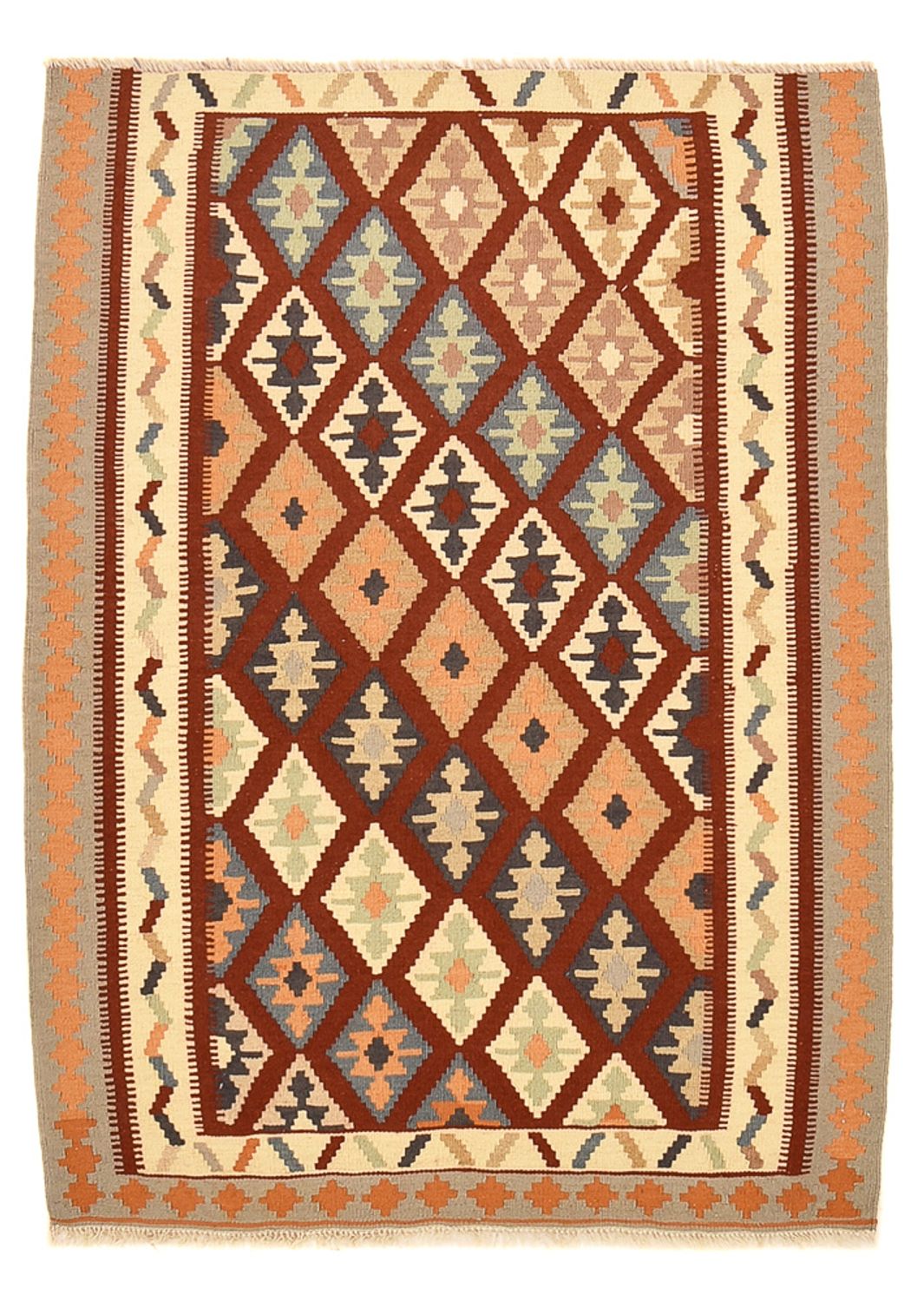 Kelim Carpet - orientalisk matta - 140 x 100 cm - flerfärgad