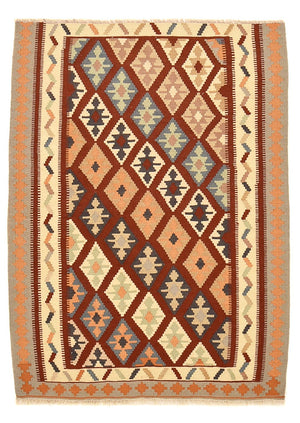 Kelim Carpet - orientalisk matta - 140 x 100 cm - flerfärgad