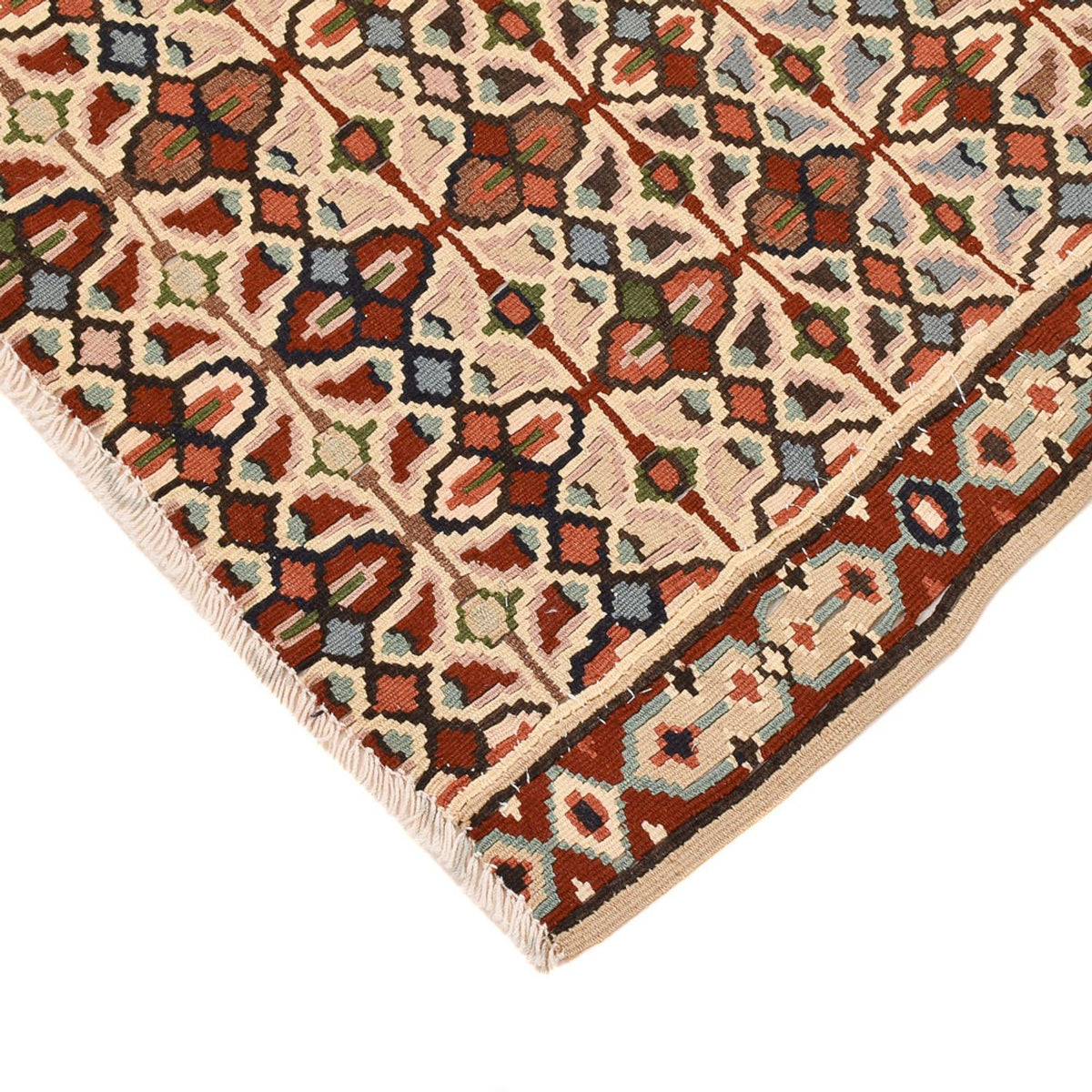 Kelim Carpet - orientalisk matta - 135 x 100 cm - flerfärgad