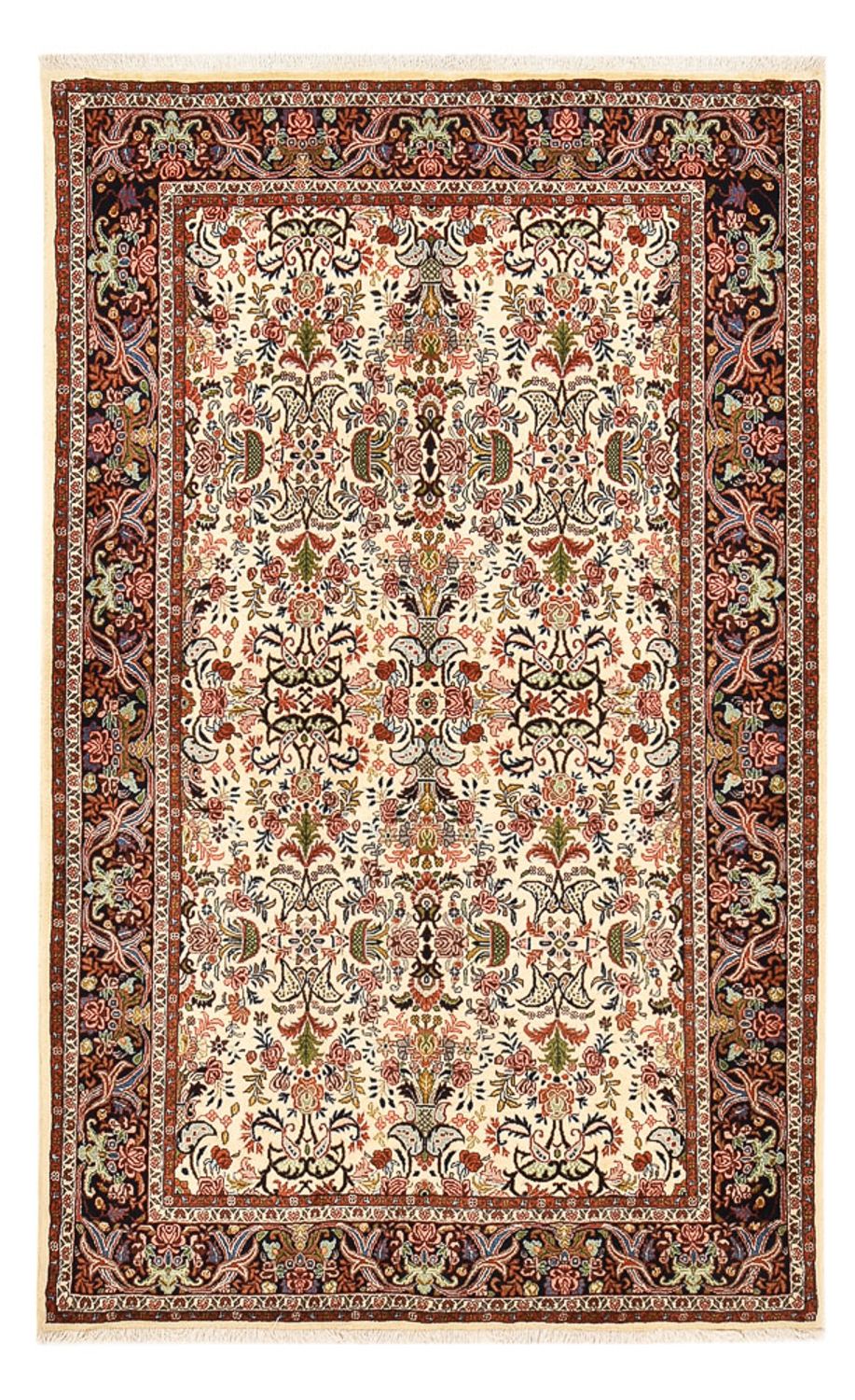 Persisk matta - Bijar - 227 x 141 cm - mörk beige