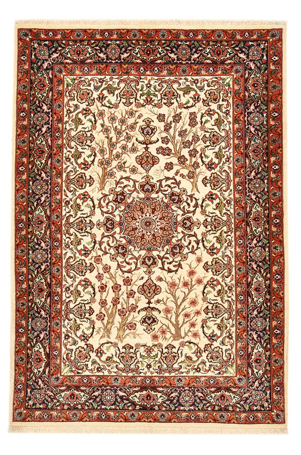 Persisk matta - Ghom - Kunglig - 157 x 109 cm - ljusbeige