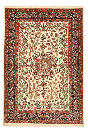 Persisk matta - Ghom - Kunglig - 157 x 109 cm - ljusbeige