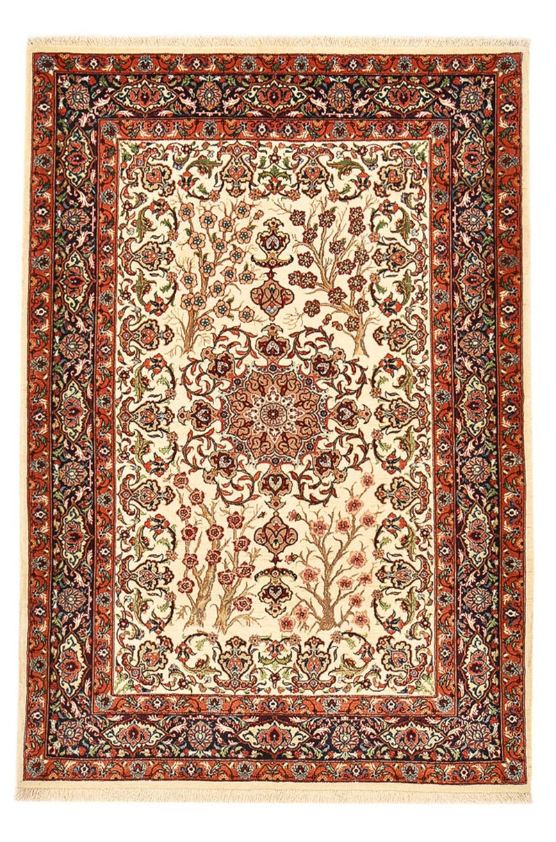 Persisk matta - Ghom - Kunglig - 157 x 109 cm - ljusbeige