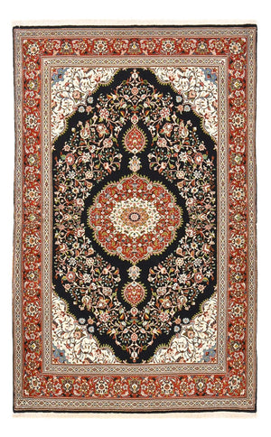 Persisk matta - Ghom - Kunglig - 218 x 138 cm - mörkblå