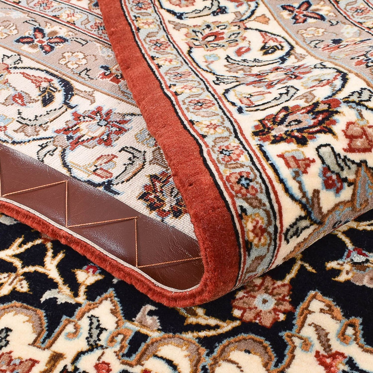 Persisk matta - Ghom - Kunglig - 154 x 103 cm - mörkblå