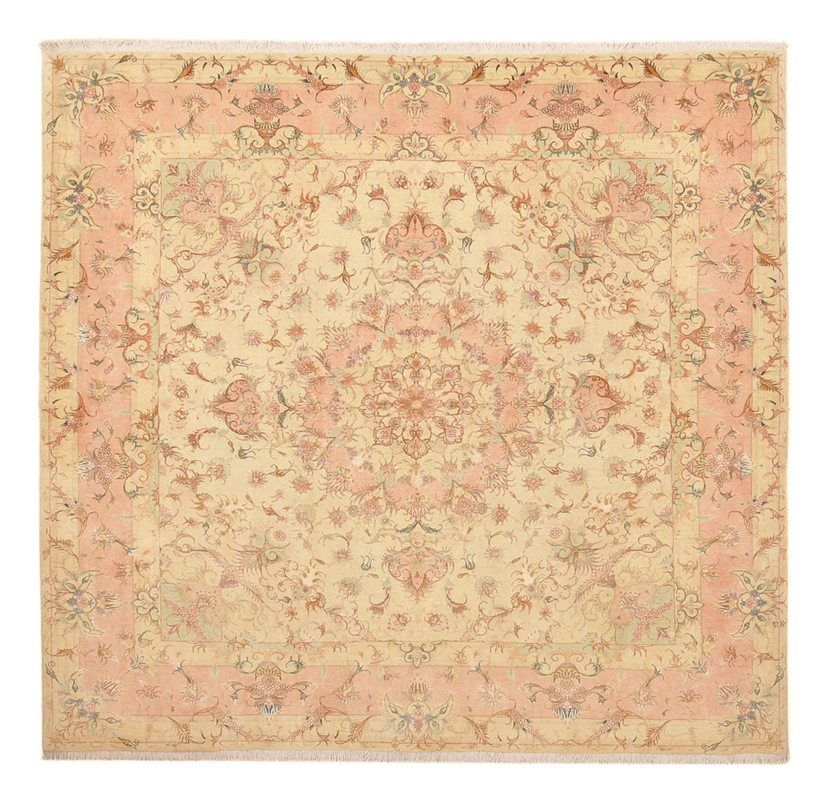 Persisk matta - Tabriz - Royal kvadrat  - 248 x 242 cm - ljusbeige