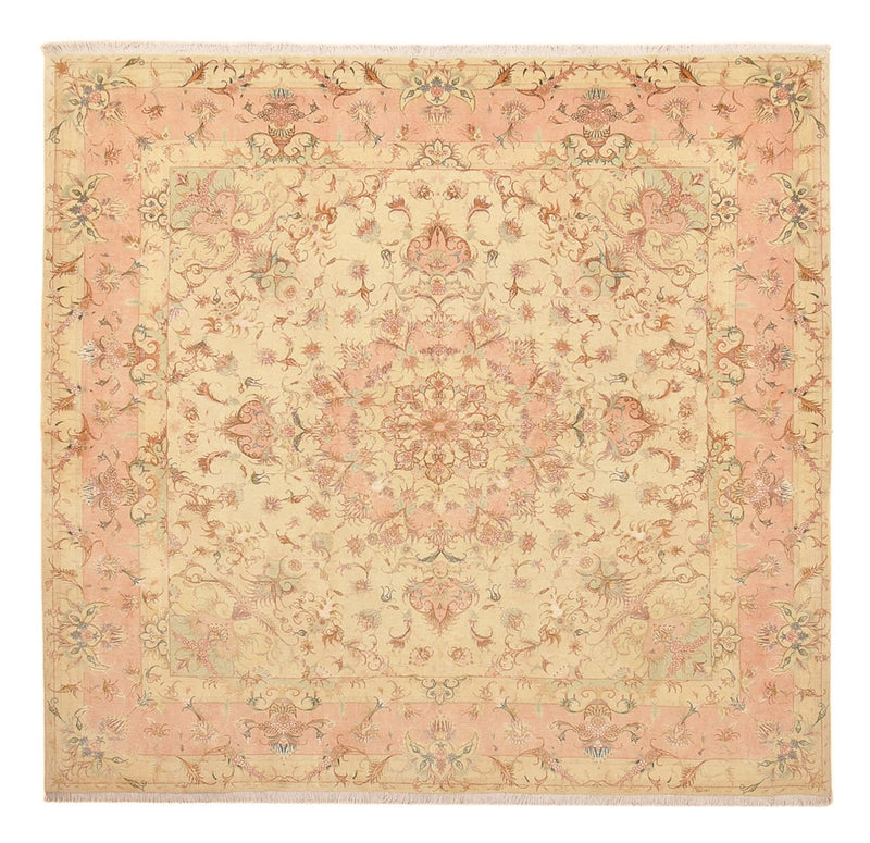 Persisk matta - Tabriz - Royal kvadrat  - 248 x 242 cm - ljusbeige