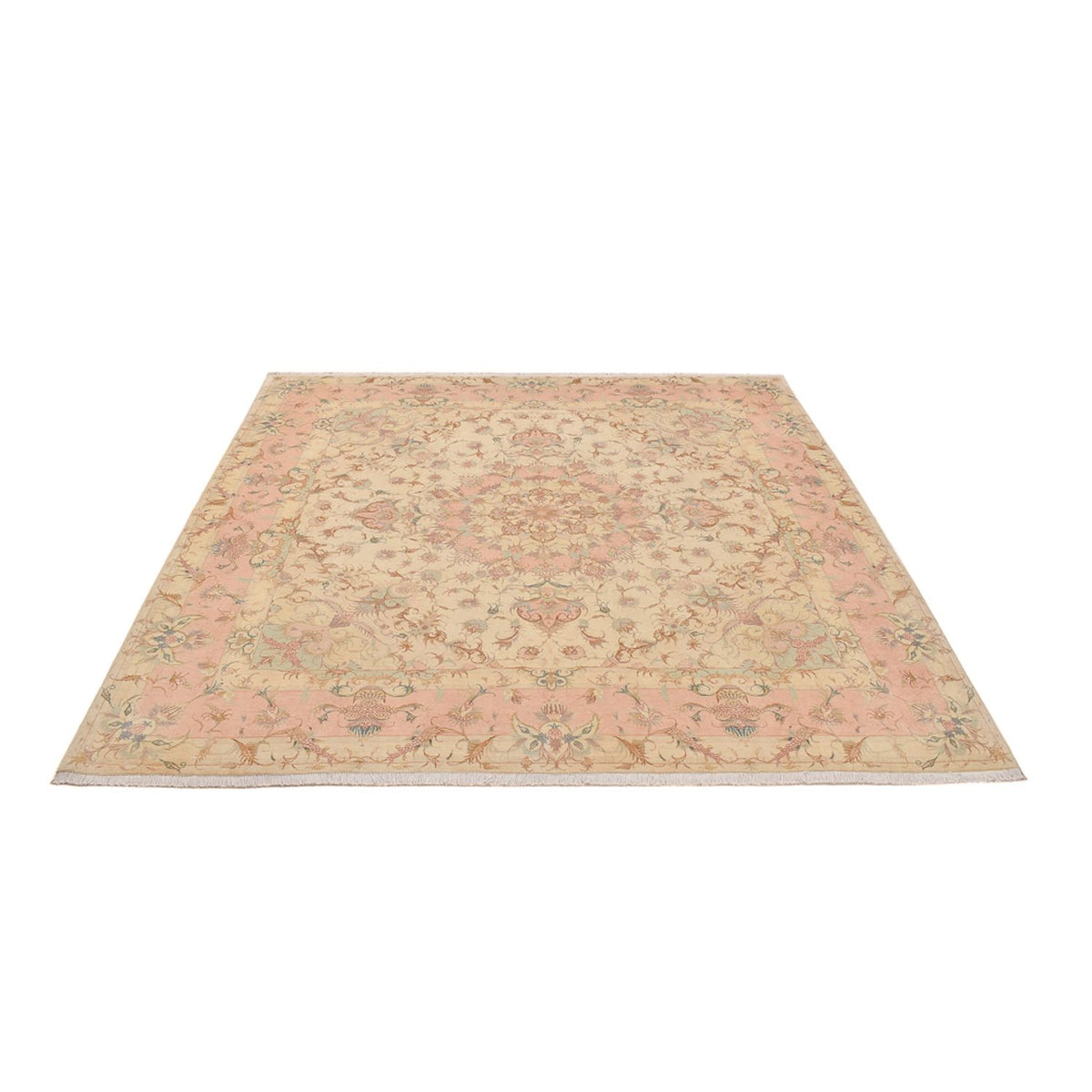 Persisk matta - Tabriz - Royal kvadrat  - 248 x 242 cm - ljusbeige