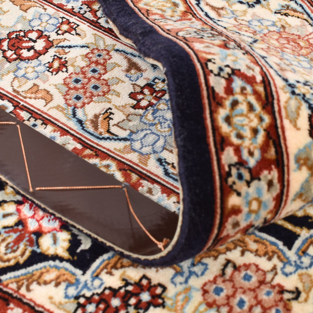 Persisk matta - Isfahan - Premium - 148 x 101 cm - mörkblå