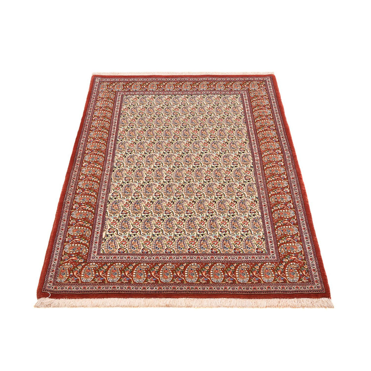 Persisk matta - Ghom - Kunglig - 157 x 101 cm - ljusbeige